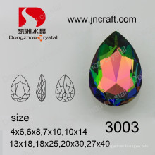 Canton Fair Hot Sale and Competitive Price Brilliant Sew on Pear-Shaped Crystal Fancy Stone with Metal Claw for Garment